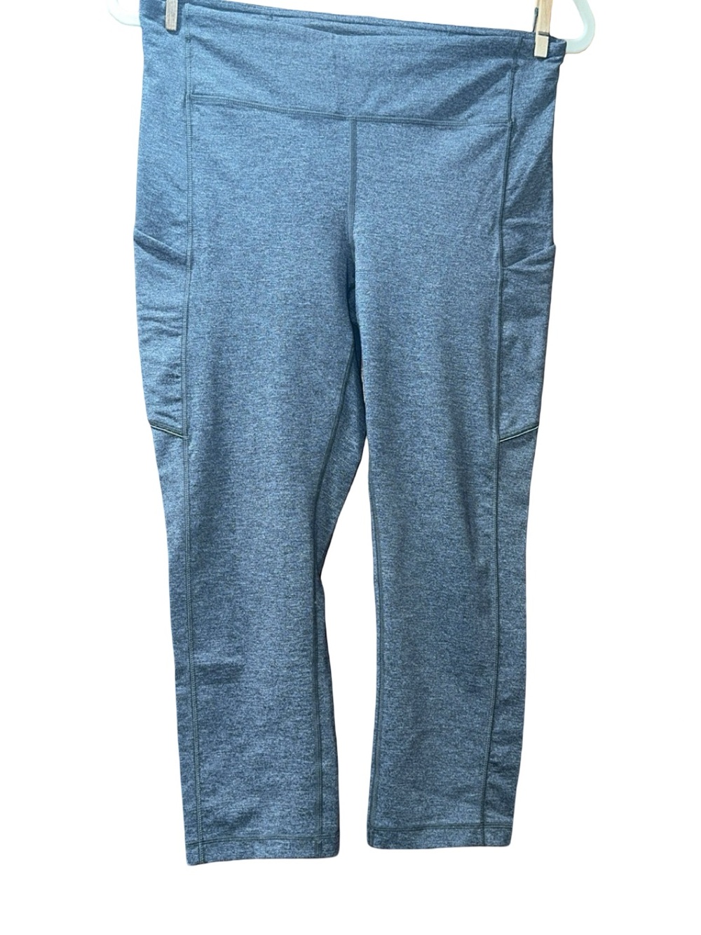 lululemon Heather Gray Pocket Performance Leggings- crop